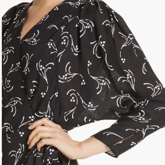 Joie Acantha Asymmetrical Wrap Silk Dress Size Medium - Picture 4 of 5